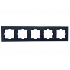 Рамка 5-я горизонтальная Luxel JAZZ (9125) Черная, Качество