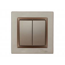 Выключатель двойной Luxel JAZZ (9203) Терракотовый, Качество