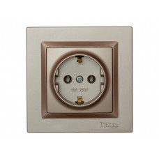 Розетка с заземлением Luxel JAZZ (9204) Терракотовая, Качество