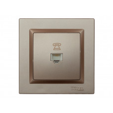 Розетка телефонная Luxel JAZZ (9210) Терракотовая, Качество