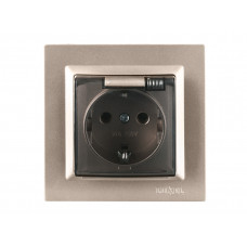 Розетка с заземлением и крышкой Luxel JAZZ (9211) Терракотовая, Качество