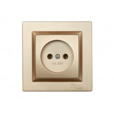 Розетка одинарная Luxel JAZZ (9601) Бронзовая, Качество