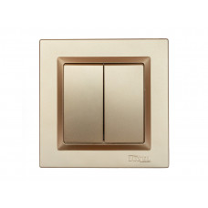 Выключатель двойной Luxel JAZZ (9603) Бронзовый, Качество