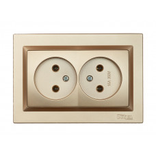 Розетка двойная Luxel JAZZ (9607) Бронзовая, Качество