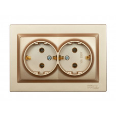 Розетка двойная с заземлением Luxel JAZZ (9608) Бронзовая., Качество