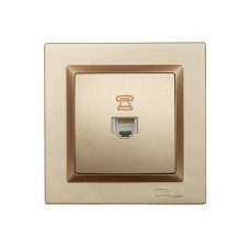 Розетка телефонная Luxel JAZZ (9610) Бронзовая, Качество