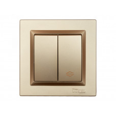 Выключатель проходной двойной Luxel JAZZ (9619) Бронзовый, Качество