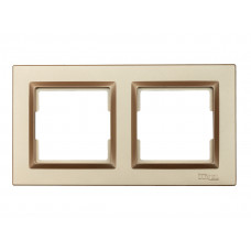 Рамка 2-я горизонтальная Luxel JAZZ (9622) Бронзовая., Качество
