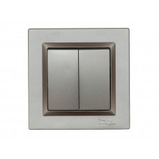 Выключатель двойной Luxel JAZZ (9703) Графитовый, Качество