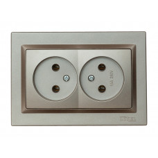 Розетка двойная Luxel JAZZ (9707) Графитовая, Качество