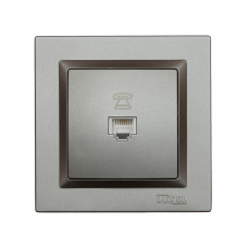 Розетка телефонная Luxel JAZZ (9710) Графитовая, Качество