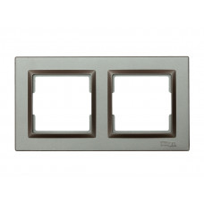 Рамка 2-я горизонтальная Luxel JAZZ (9722) Графитовая, Качество