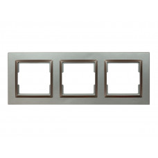 Рамка 3-я горизонтальная Luxel JAZZ (9723) Графитовая., Качество