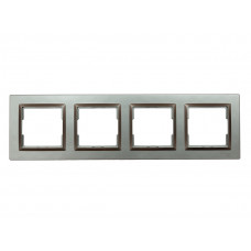 Рамка 4-я горизонтальная Luxel JAZZ (9724) Графитовая., Качество