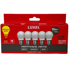 Светодиодная лампа Luxel G45 6W E27 набор 5 штук (ECO 057-MP 6W), Качество