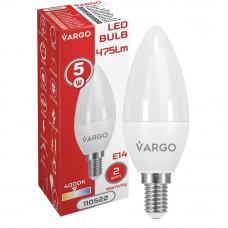 LED лампа VARGO C37 5W E14 4000K 475lm (110522), Качество