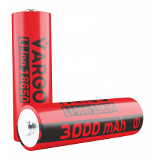 Аккумулятор 18650 Li-Ion VARGO 3,7V 3000mAh, 111883, Качество