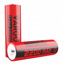Аккумулятор 18650 Li-Ion VARGO 3,7V 2200mAh, 114740, Качество