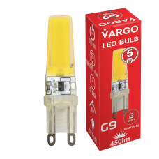 LED лампа VARGO G9, 5W, COB, 6500K, AC 220V, ɸ15×H58mm (114875), Качество