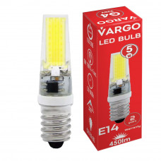 LED лампа VARGO E14, 5W, COB, 6500K, AC 220V, ɸ15×H58mm (114877), Качество