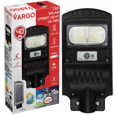 LED уличный светильник на солнечной батарее VARGO 40W 6500K, Аккумулятор: 3.2V, 6Аh Солнечная панель: 6V, 7W, датчик движения,
