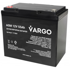 Аккумулятор VARGO 12V 55AH (117829) свинцово-кислотный аккумулятор, Качество