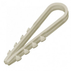 Дюбель-хомут VARGO для круглого кабеля Ø12мм, белый 100шт (118094), Качество