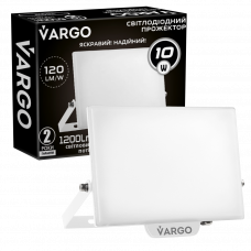 LED Прожектор VARGO Premium 10W, 1200lm, 120lm/w, IC Driver, 2 года гарантия, белый (118919), Качество