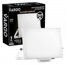 LED Прожектор VARGO Premium 50W, 6000lm, 120lm/w, IC Driver, 2 года гарантия, белый (118922), Качество