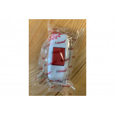 Выключатель навесной белый (красн.клав.) LEZARD