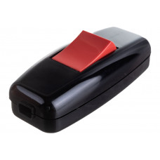 Выключатель навесной черный (красн.клав.) LEZARD