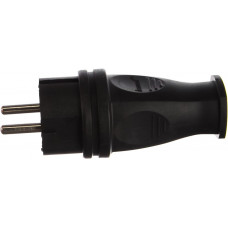 Вилка для розетки, евро вилка Lezard 220В, 16А, вилка однофазная 2Р+РЕ (каучук)