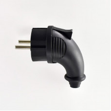 Вилка для розетки, евро вилка Lezard 220В, 16А , 2Р+РЕ вилка угловая