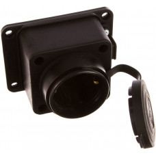 Розетка наружной установки прямая с заглушкой 2Р+РЕ 1х16А 220-240V LEZARD