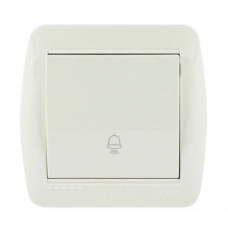 Кнопка звонка наружная одноклавишная LEZARD Demet белый