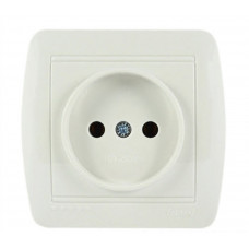Розетка без заземления LEZARD Demet белый