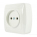 Розетка без заземления LEZARD Demet белый