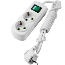 Удлинитель с/з 2 входа с выключателем 3 метра LEZARD LETITIA