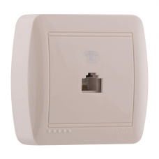 Розетка телефонная евро LEZARD Demet крем