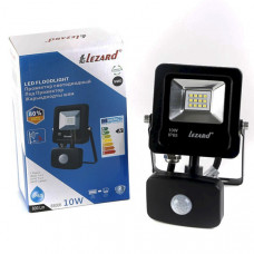 Прожектор светодиодный с датчиком движения 10W, IP65 6500K 800Lm LEZARD
