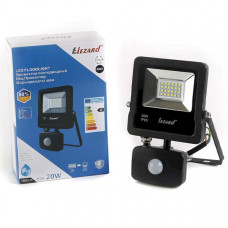 Прожектор светодиодный с датчиком движения 20W, IP65 6500K 1600Lm LEZARD