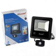 Прожектор светодиодный с датчиком движения 50W, IP65 6500K 4000Lm LEZARD
